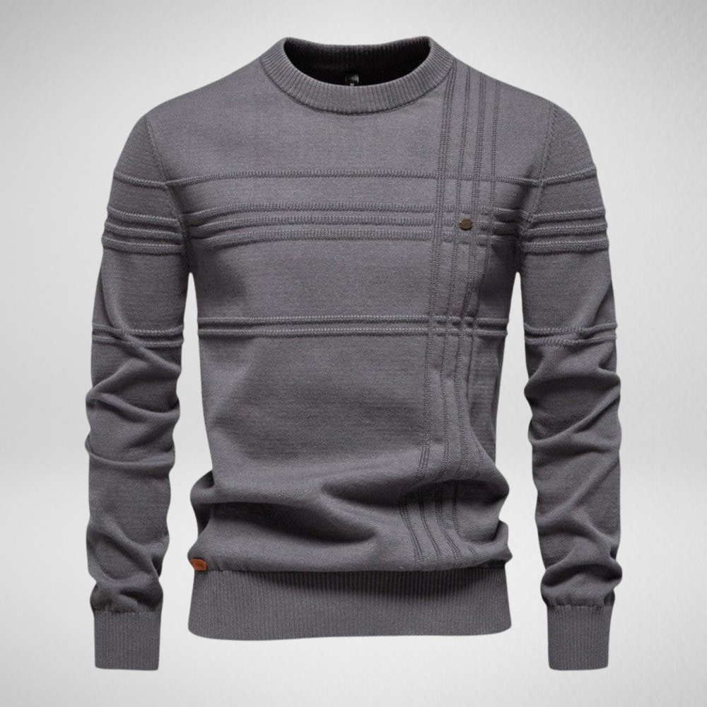 Men's Knit Sweater – Crew Neck Casual Pullover