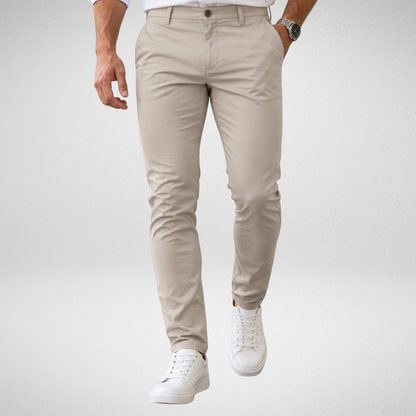 Men's Slim Fit Chino Pants | Classic Stretch Casual Trousers