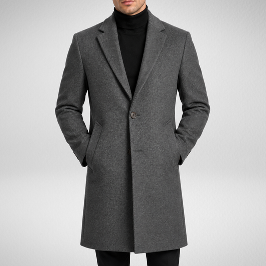 Men's Wool Overcoat | Classic Tailored Long Coat