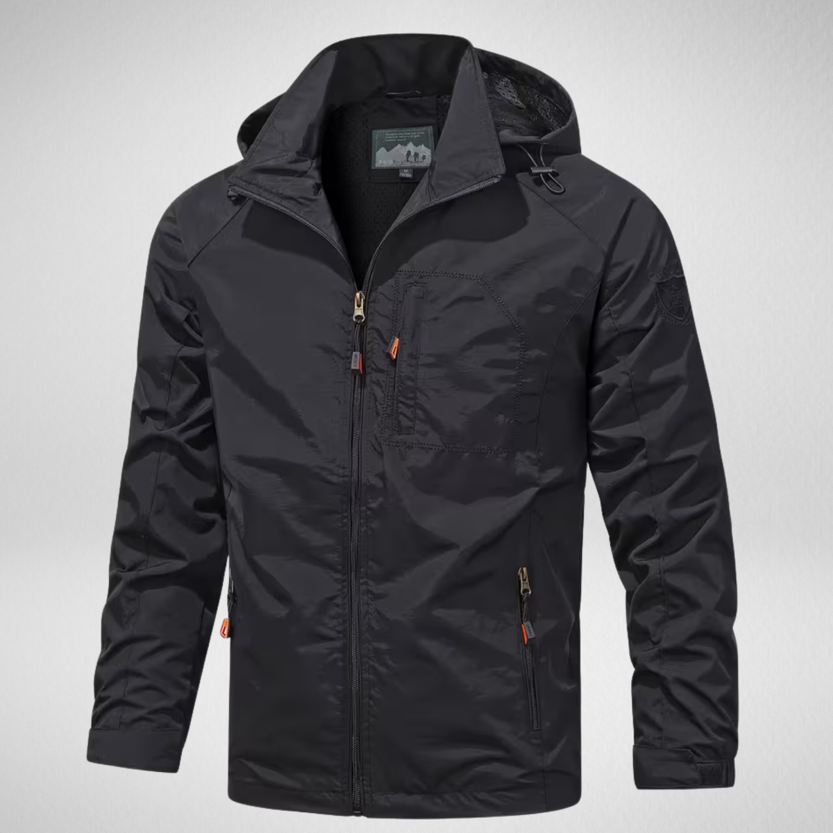 Men's Hooded Windbreaker Jacket | Lightweight Outdoor Coat