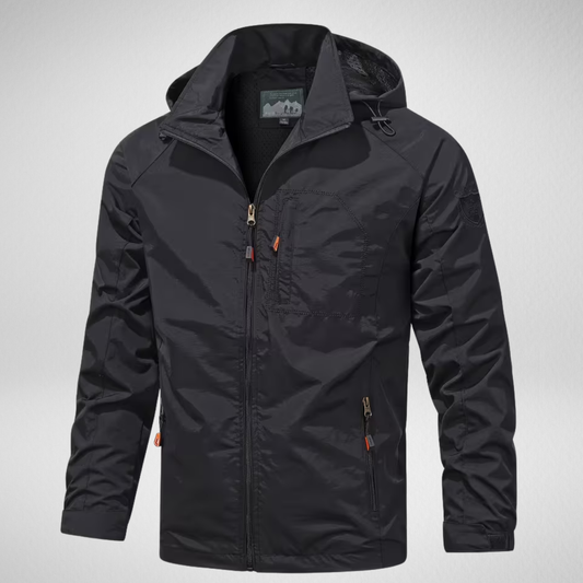 Men's Hooded Windbreaker Jacket | Lightweight Outdoor Coat