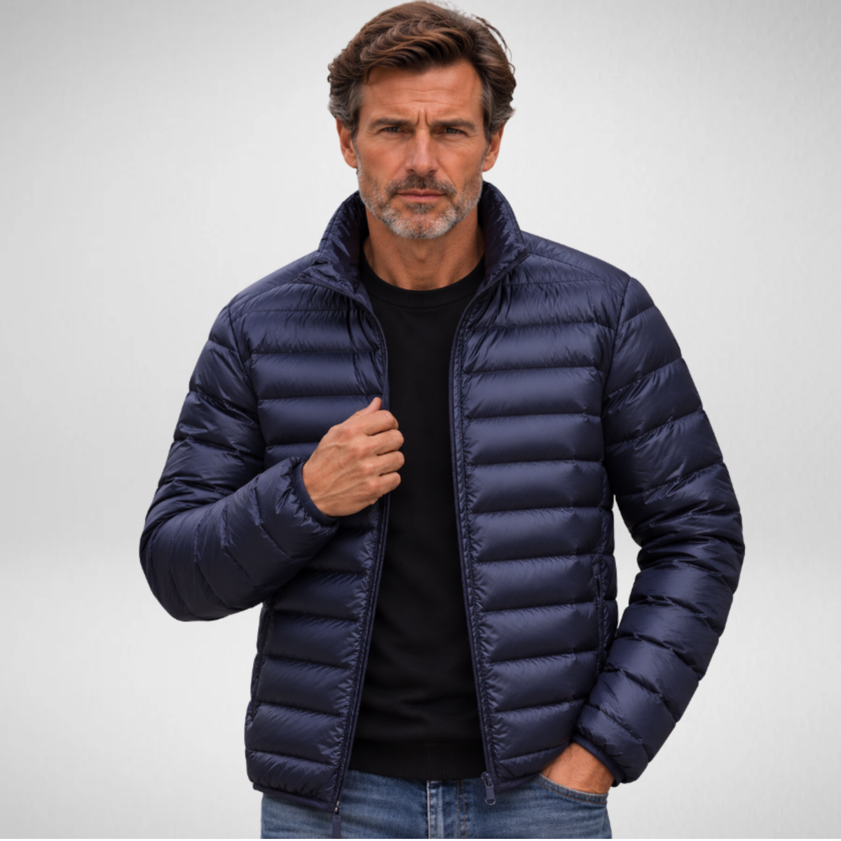 Men's navy Puffer Jacket | Lightweight