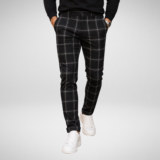 Men's Plaid Dress Pants | Slim Fit Checkered Trousers
