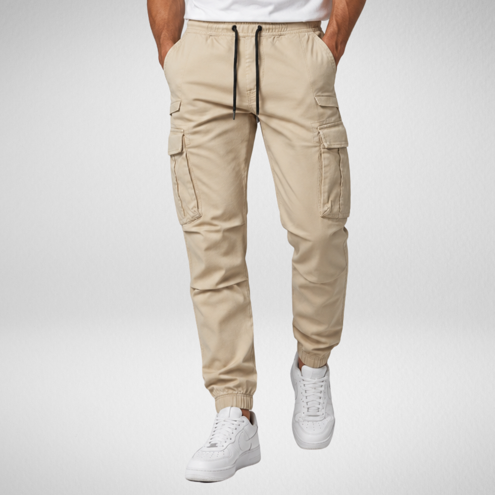 Men's Cargo Jogger Pants | Tapered Fit Casual Trousers