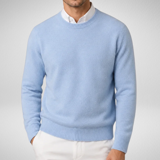 Men's Crew Neck Sweater | Classic Fit Knit Pullover