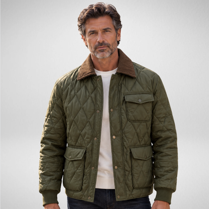 Men's Quilted Jacket – Corduroy Collar Field Jacket