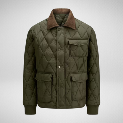 Men's Quilted Jacket – Corduroy Collar Field Jacket