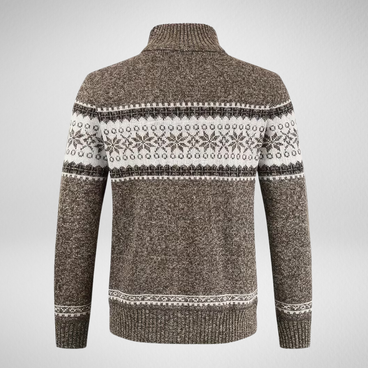 Men's Fair Isle Zip-Up Cardigan | Patterned Knit Sweater
