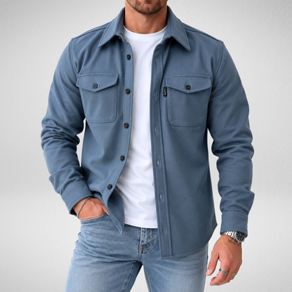 Men's Shirt Jacket | Long Sleeve Button-Up Casual Overshirt