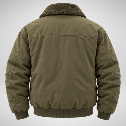 Men's Sherpa Collar Jacket – Fleece Lined Bomber Jacket