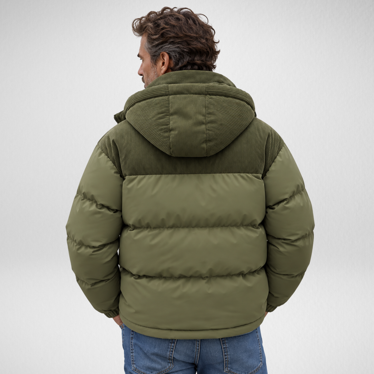 Men's Hooded Puffer Jacket – Quilted Winter Coat