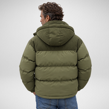 Men's Hooded Puffer Jacket – Quilted Winter Coat