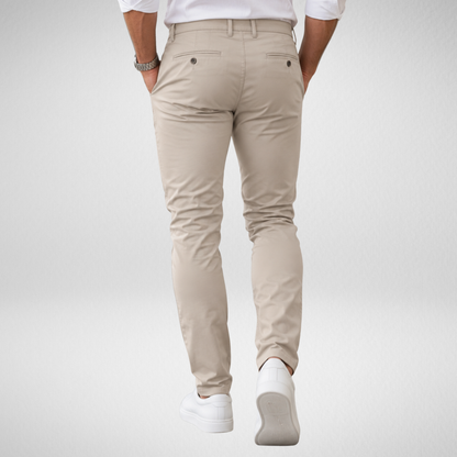 Men's Slim Fit Chino Pants | Classic Stretch Casual Trousers
