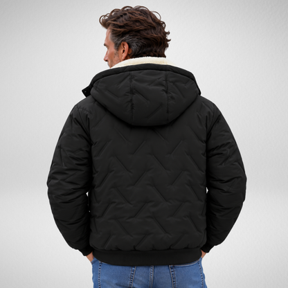Men's Sherpa Lined Quilted Jacket | Hooded Winter Coat