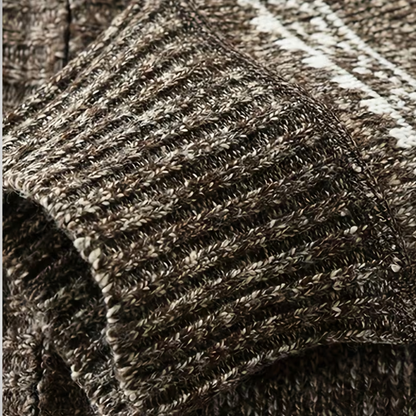 Men's Fair Isle Zip-Up Cardigan | Patterned Knit Sweater