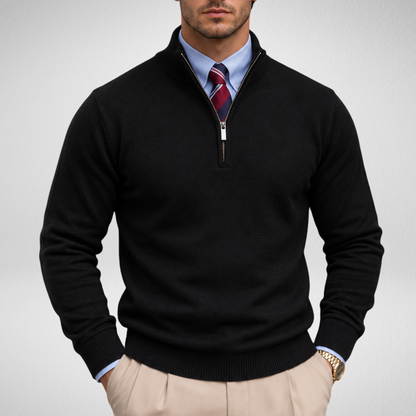Men's Quarter Zip Sweater | Classic Knit Pullover