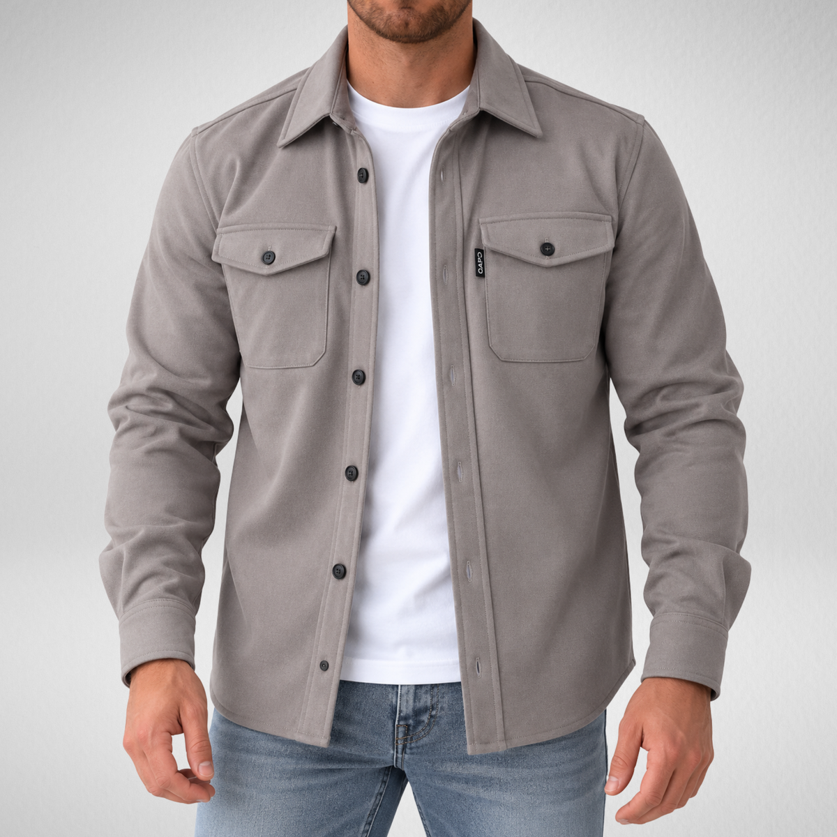 Men's Shirt Jacket | Long Sleeve Button-Up Casual Overshirt