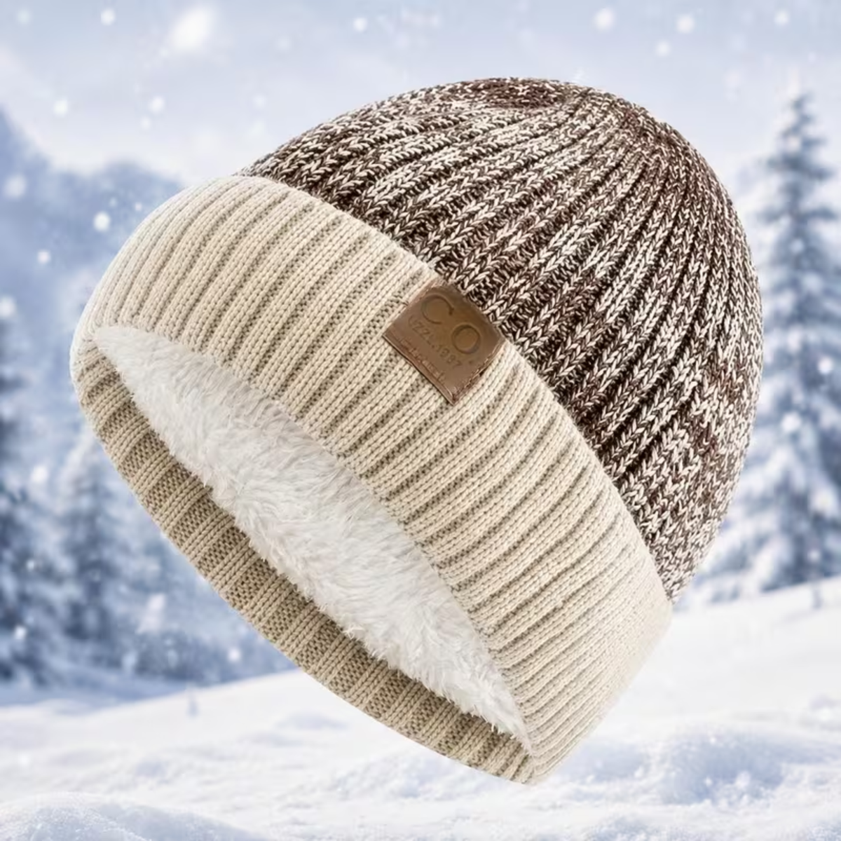 Unisex Fleece-Lined Knit Beanie | Warm Winter Hat
