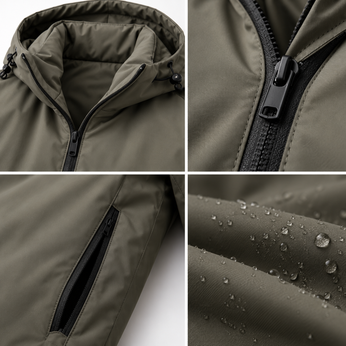 Men's Waterproof Puffer Trench Coat | Long Hooded Jacket
