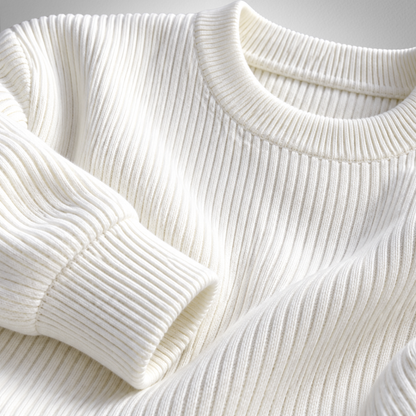 Men's Ribbed Knit Sweater | Classic Crew Neck Pullover