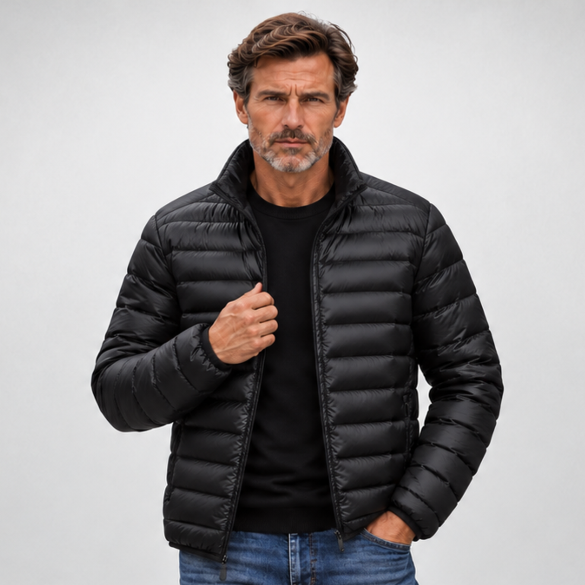 Men's navy Puffer Jacket | Lightweight