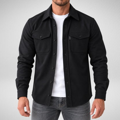 Men's Shirt Jacket | Long Sleeve Button-Up Casual Overshirt