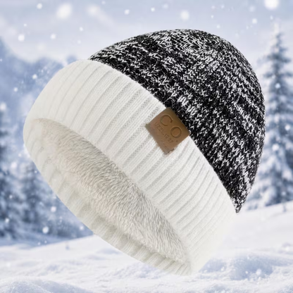 Unisex Fleece-Lined Knit Beanie | Warm Winter Hat