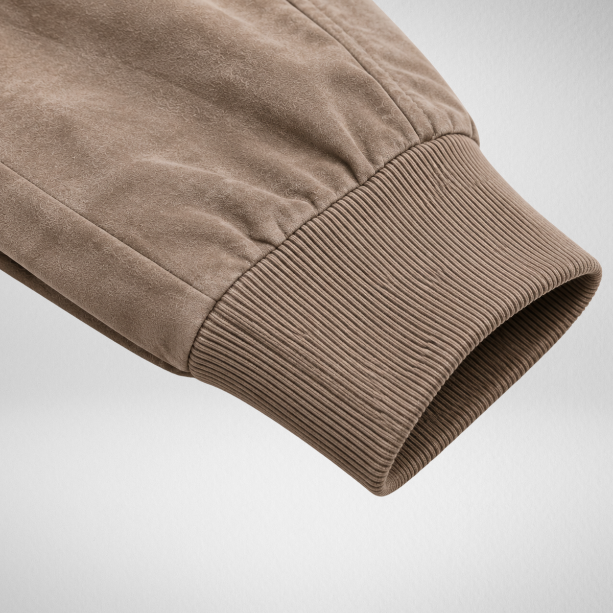 Men's Suede Jacket | Full-Zip Casual Bomber Jacket
