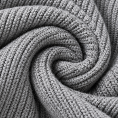 Men's Knit Zip-Up Cardigan | Ribbed Stand Collar Sweater