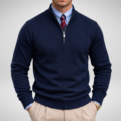 Men's Quarter Zip Sweater | Classic Knit Pullover