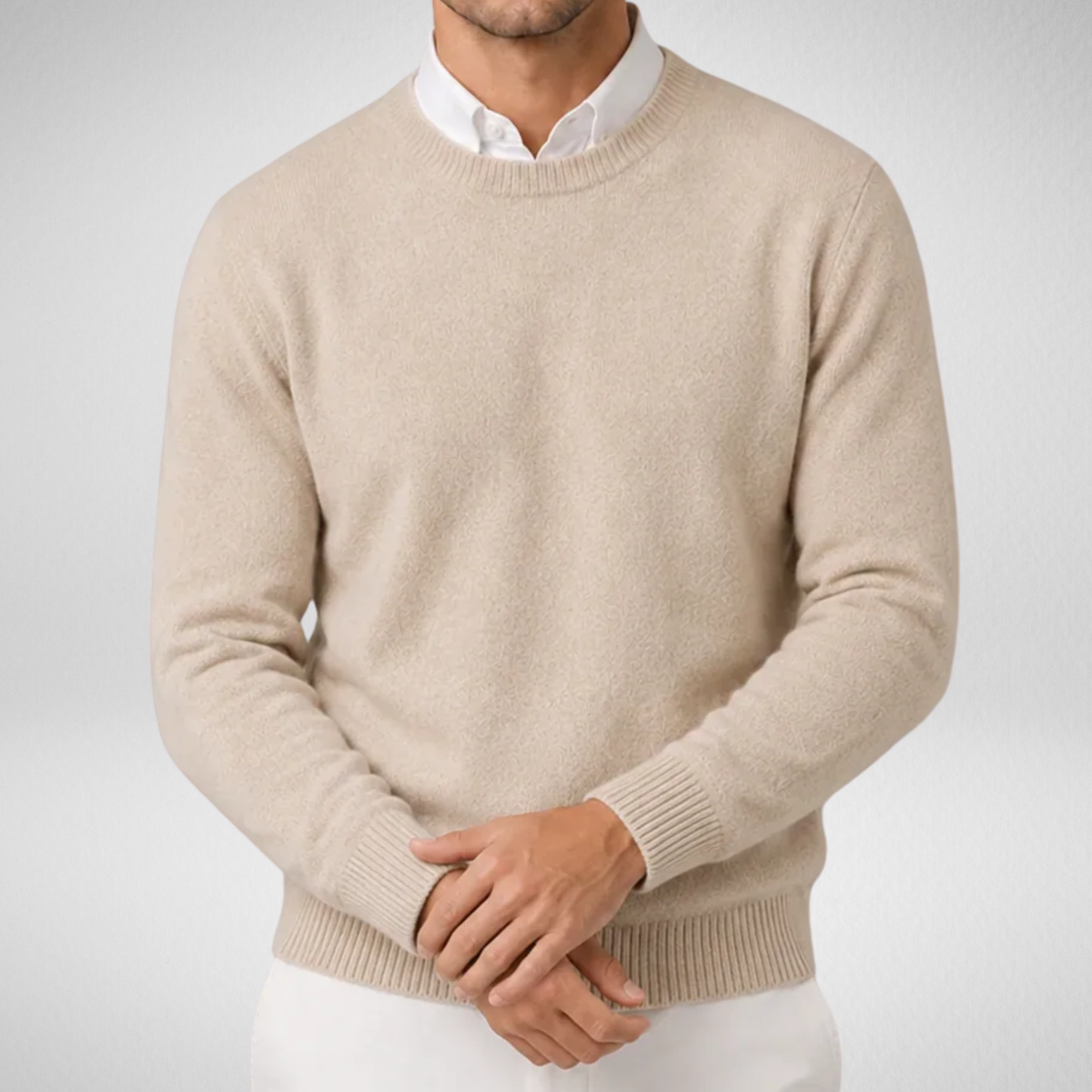 Men's Crew Neck Sweater | Classic Fit Knit Pullover