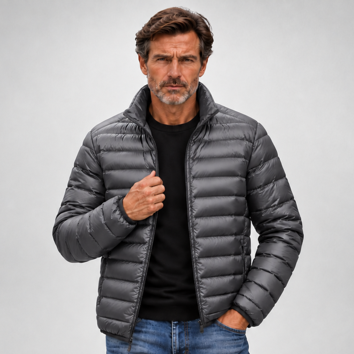 Men's navy Puffer Jacket | Lightweight