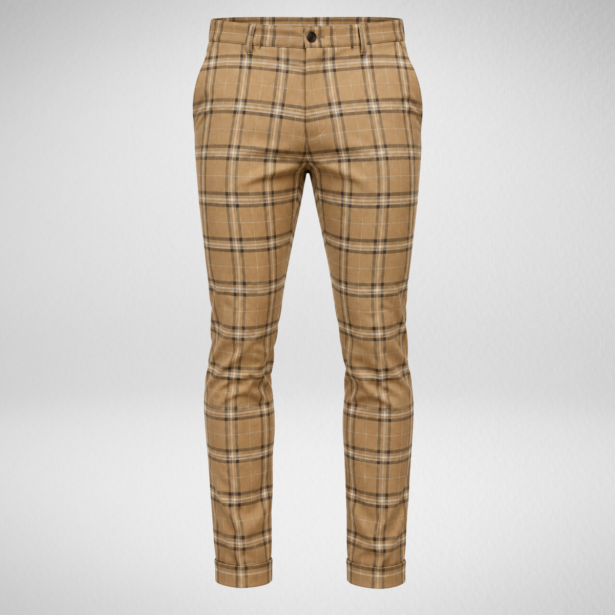 Men's Plaid Dress Pants | Slim Fit Checkered Trousers