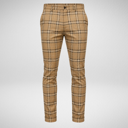 Men's Plaid Dress Pants | Slim Fit Checkered Trousers
