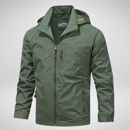 Men's Hooded Windbreaker Jacket | Lightweight Outdoor Coat