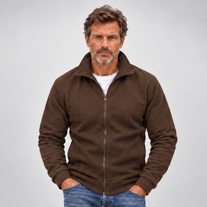 Men's Full-Zip Sweatshirt | Stand Collar Casual Jacket