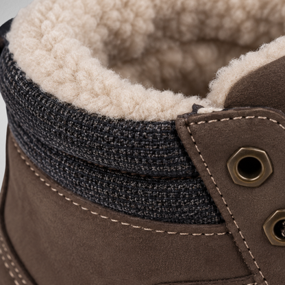 Men's Winter Boots | Fleece-Lined Lace-Up Ankle Boots