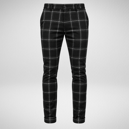 Men's Plaid Dress Pants | Slim Fit Checkered Trousers