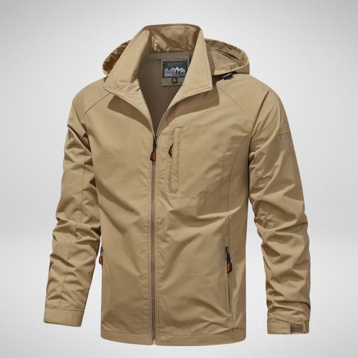Men's Hooded Windbreaker Jacket | Lightweight Outdoor Coat