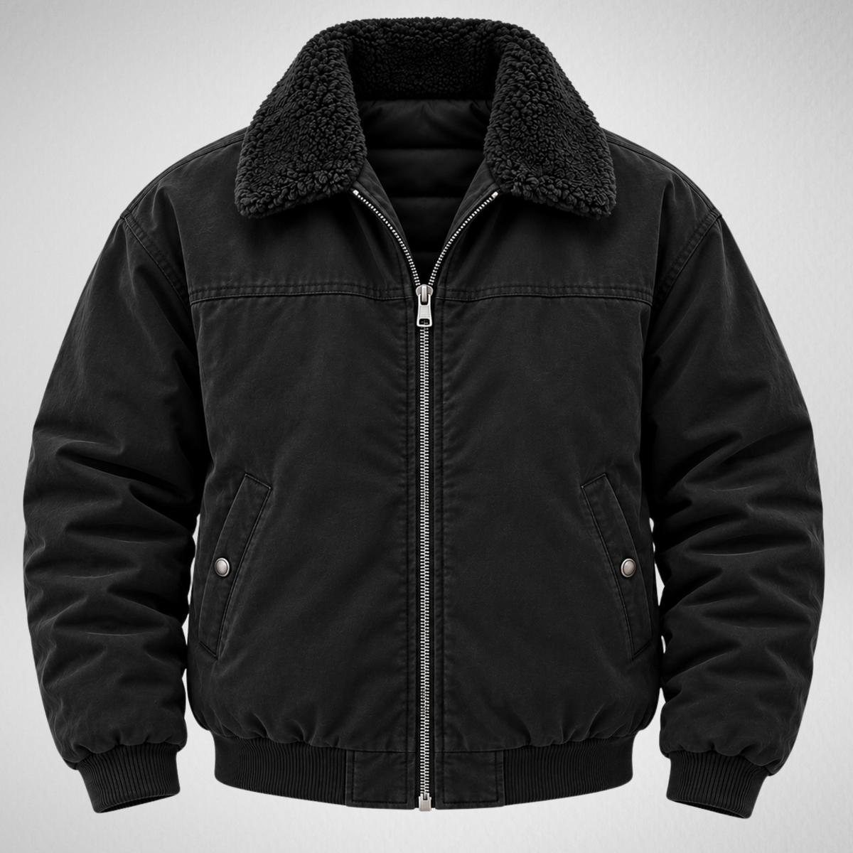 Men's Sherpa Collar Jacket – Fleece Lined Bomber Jacket
