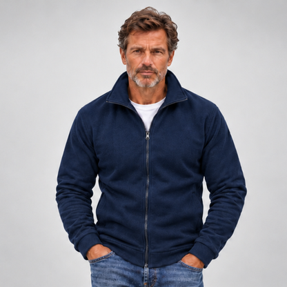 Men's Full-Zip Sweatshirt | Stand Collar Casual Jacket