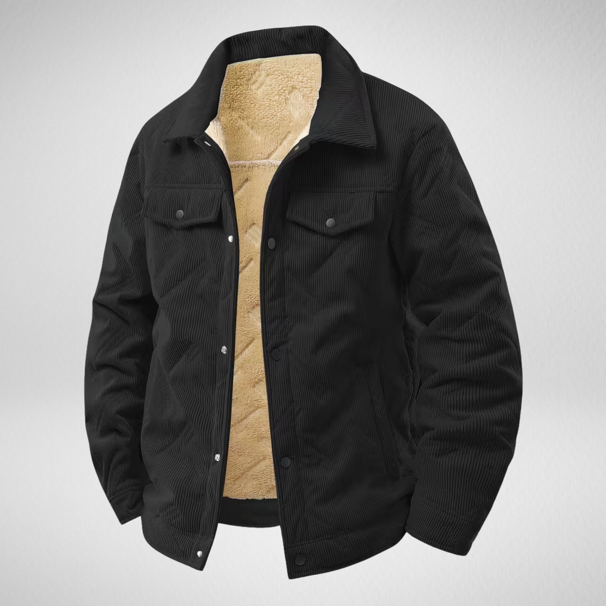Men's Corduroy Jacket | Sherpa Lined Winter Trucker Jacket