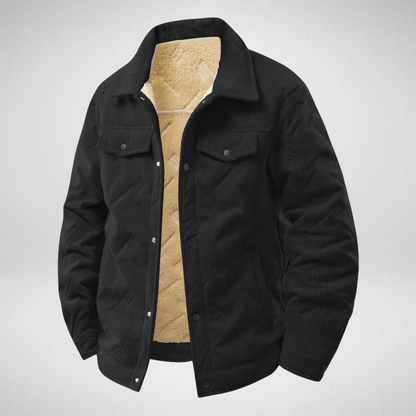 Men's Corduroy Jacket | Sherpa Lined Winter Trucker Jacket