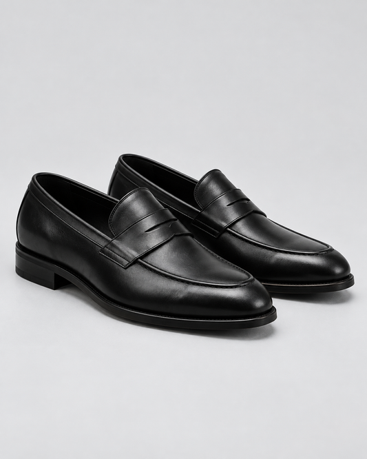 Men's Leather Penny Loafers | Classic Slip-On Dress Shoes