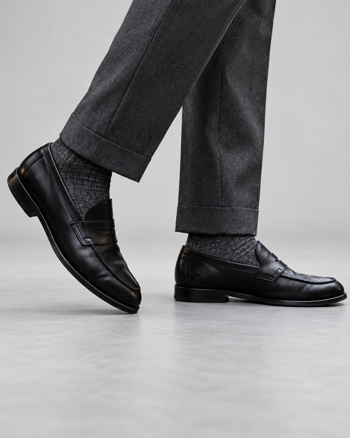 Men's Leather Penny Loafers | Classic Slip-On Dress Shoes