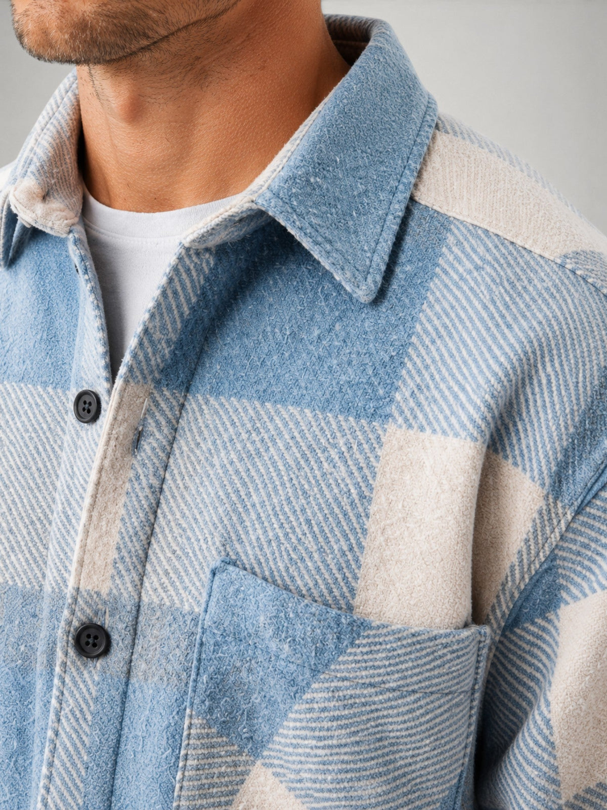 Men's Plaid Shacket | Classic Button-Up Shirt Jacket