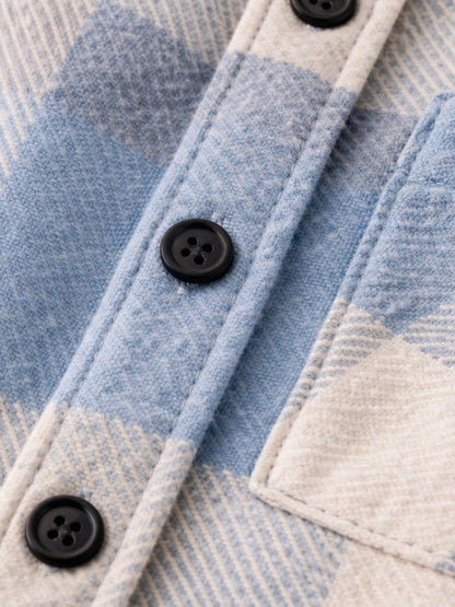 Men's Plaid Shacket | Classic Button-Up Shirt Jacket