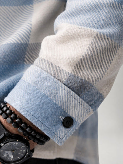 Men's Plaid Shacket | Classic Button-Up Shirt Jacket