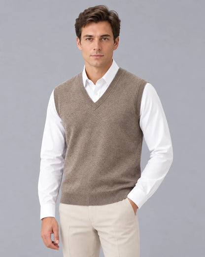 Men's V-Neck Sweater Vest | Classic Sleeveless Knitwear