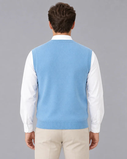 Men's V-Neck Sweater Vest | Classic Sleeveless Knitwear